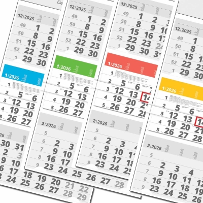 3 month calendar Universal Color